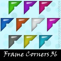 Free Frame Corner Embellishments, Scrapbook Downloads, Printables, Kit