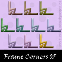 Free Frame Corner Embellishments, Scrapbook Downloads, Printables, Kit