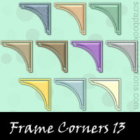 Free Frame Corners Embellishments, Scrapbook Downloads, Printables, Kit