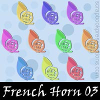 Free French Horn Embellishments, Scrapbook Downloads, Printables, Kit