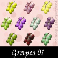 Free Grapes SnagIt Stamps, Scrapbooking Printables Download