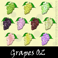 Free Grapes SnagIt Stamps, Scrapbooking Printables Download