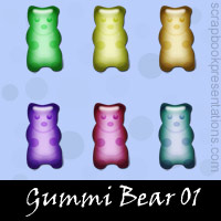 Free Gummi Bear Embellishments, Scrapbook Downloads, Printables, Kit