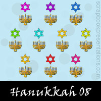 Free Hanukkah Embellishments, Scrapbook Downloads, Printables, Kit