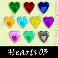 Free Hearts Embellishments, Scrapbook Downloads, Printables, Kit