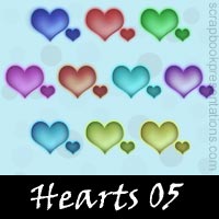 Free Hearts Embellishments, Scrapbook Downloads, Printables, Kit