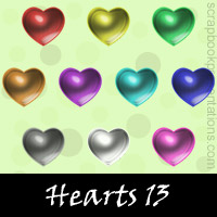 Free Hearts Embellishments, Scrapbook Downloads, Printables, Kit