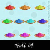 Free Holi Embellishments, Scrapbook Downloads, Printables, Kit