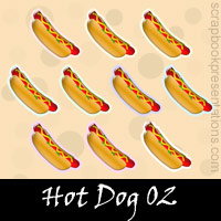 Free Hot Dog SnagIt Stamps, Scrapbooking Printables Download