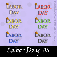 Free Labor Day Embellishments, Scrapbook Downloads, Printables, Kit