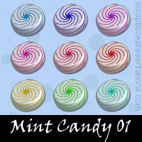 Free Mint Candy Embellishments, Scrapbook Downloads, Printables, Kit