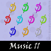 Free Music Embellishments, Scrapbook Downloads, Printables, Kit