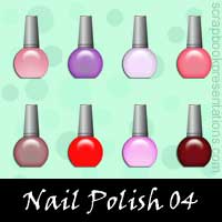 Free Nail Polish SnagIt Stamps, Scrapbooking Printables Download