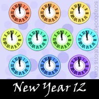 Free New Year SnagIt Stamps, Scrapbooking Printables Download
