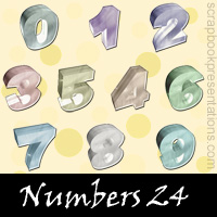 Free Numbers Embellishments, Scrapbook Downloads, Printables, Kit