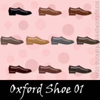 Free Oxford Shoe Embellishments, Scrapbook Downloads, Printables, Kit