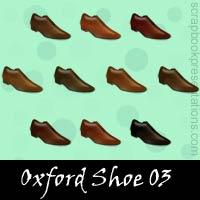 Free Oxford Shoe Embellishments, Scrapbook Downloads, Printables, Kit