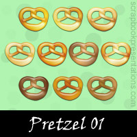 Free Pretzel Embellishments, Scrapbook Downloads, Printables, Kit