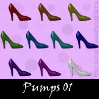 Free Pumps Embellishments, Scrapbook Downloads, Printables, Kit