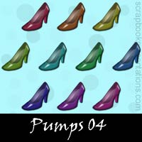 Free Pumps Embellishments, Scrapbook Downloads, Printables, Kit