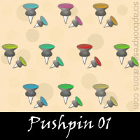 Free Pushpin SnagIt Stamps, Scrapbooking Printables Download