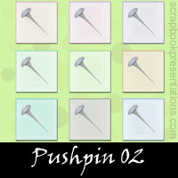 Free Pushpin SnagIt Stamps, Scrapbooking Printables Download