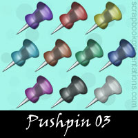 Free Pushpin SnagIt Stamps, Scrapbooking Printables Download