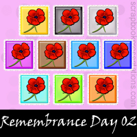 Free Remembrance Day Embellishments, Scrapbook Downloads, Printables, Kit