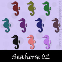 Free Seahorse SnagIt Stamps, Scrapbooking Printables Download