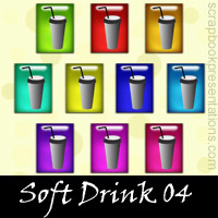 Free Soft Drink Embellishments, Scrapbook Downloads, Printables, Kit