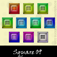Free Square Embellishments, Scrapbook Downloads, Printables, Kit