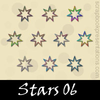 Free Stars Shower Embellishments, Scrapbooking Printables Download, Printables, Kit