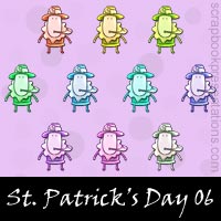Free St. Patricks Day Embellishments, Scrapbook Downloads, Printables, Kit