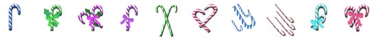 Free Candy Cane SnagIt Stamps, Scrapbooking Printables Download