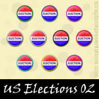 Free US Elections Embellishments, Scrapbook Downloads, Printables, Kit