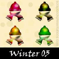 Free Winter SnagIt Stamps, Scrapbooking Printables Download